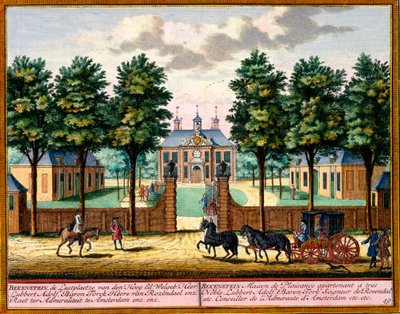 ヘンドリックデレスとマティアスブロウエリウスヴァンニデックによるHet Zeganpralent KennemerlantによるBekenstein House of Pleasureは、c.1700-30を出版 作： Dutch School