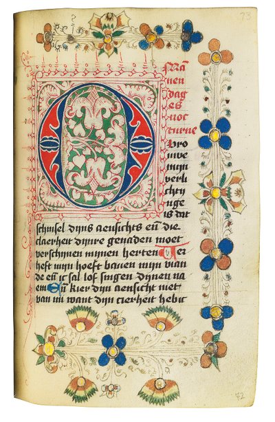 ブック、時間と祈祷書、オランダ語、ラインラント下州、エメリッヒ、クリーブス、c.1480 作： Dutch School