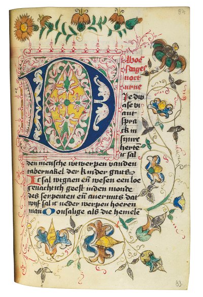 ブック、時間と祈祷書、オランダ語、ラインラント下州、エメリッヒ、クリーブス、c.1480 作： Dutch School
