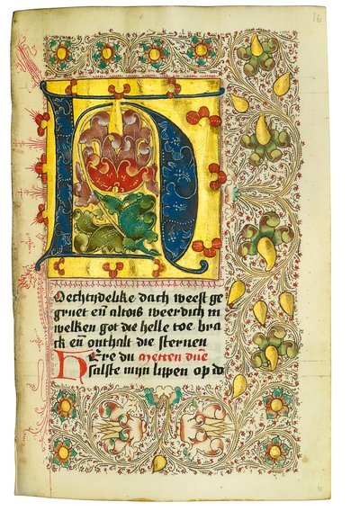 ブック、時間と祈祷書、オランダ語、ラインラント下州、エメリッヒ、クリーブス、c.1480 作： Dutch School