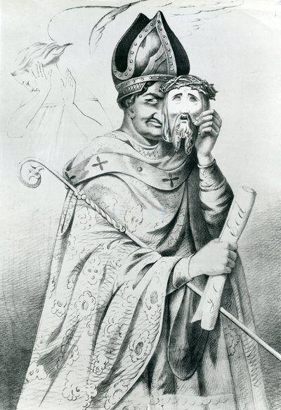 教皇ピウス9世（1792-1878）の風刺画 作： Dutch School