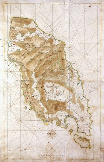 ティモール島の海図、1760年頃 作： Dutch School