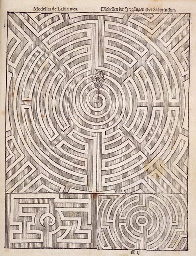 1699年に出版されたヨハンファンデルグローエンのオランダの庭師による迷路のデザイン 作： Dutch School
