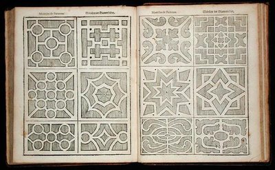 1699年に出版されたJohann van der Groenの「The Dutch Gardener」に掲載されているパルテールのデザイン（171922年も参照）。 作： Dutch School