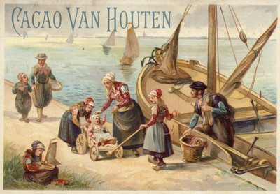 彼の家族と漁師 作： Dutch School