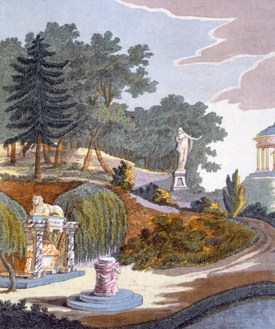 G.ファンラーによるガーデンジェムのマガジンからの庭の装飾、1802年公開 作： Dutch School