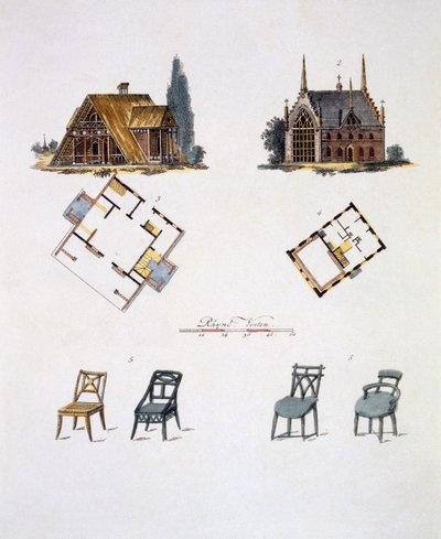 G.ファンラーによるガーデンジェムのマガジンからの庭の装飾、1802年公開 作： Dutch School