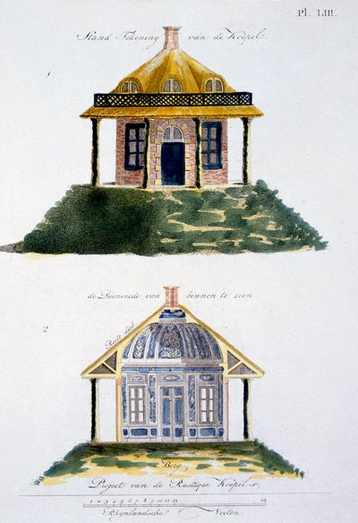 G.ファンラーによるガーデンジェムのマガジンからの庭の装飾、1802年公開 作： Dutch School