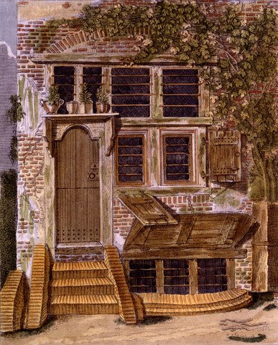 G.ファンラーによるガーデンジェムのマガジンからの庭師のコテージデザイン、1802年公開 作： Dutch School