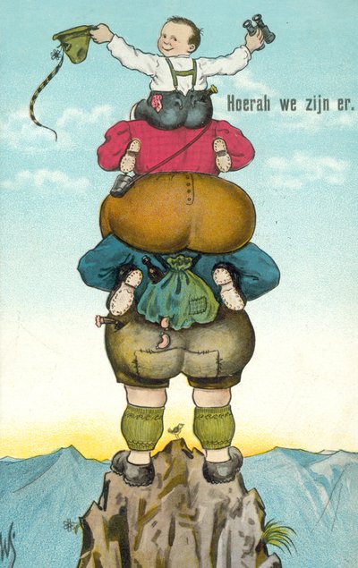 万歳、到着！(カラーリトグラフ) 作： Dutch School