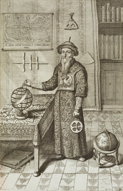 ヨハン・アダム・シャル・フォン・ベル（1591-1666）中国出身イラストアタナシウス・キルヒャー（1601-80）1667 作： Dutch School
