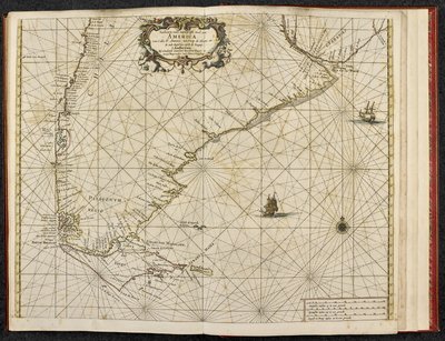 ティエラ デル フエゴ島のホーン岬の地図、ヘンドリック ドンカー作、1660 年頃 ( 彫刻） 作： Dutch School