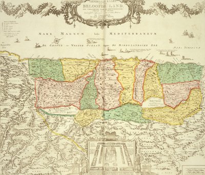 聖地の地図、パブ。 Jan Barend Elwe、アムステルダム、1742 作： Dutch School