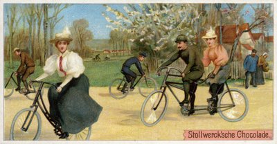 自転車に乗る男女 作： Dutch School