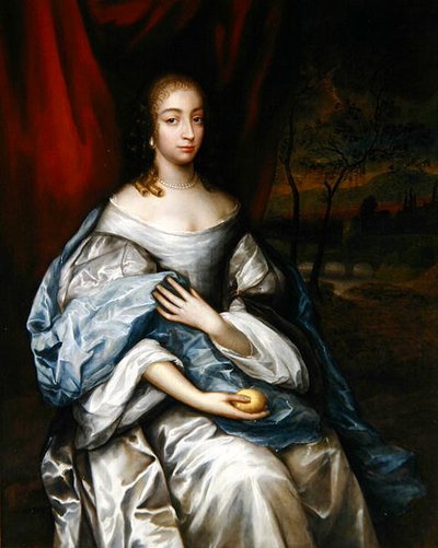 レモンを持つ宮廷服の女性の肖像 17世紀初頭 油彩・キャンバス 作： Dutch School