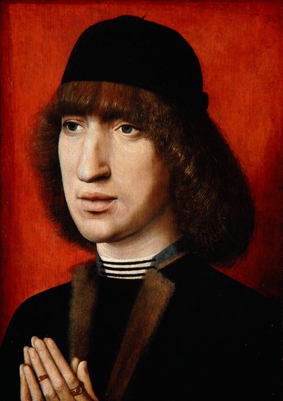 男の肖像、c.1480-90 作： Dutch School