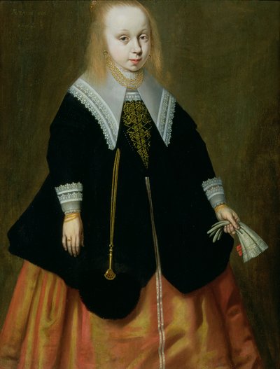 少女の肖像、フリースランド学校、1644年 作： Dutch School