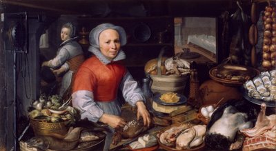 ごちそうの準備、1575-1625 作： Dutch School