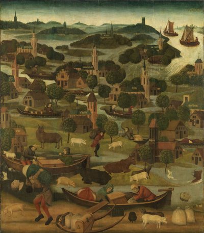 聖エリザベスのパネルのマスターによる聖エリザベス洪水c.1490-5 作： Dutch School