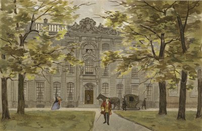 18世紀半ばにかなりのオランダの住居 作： Dutch School