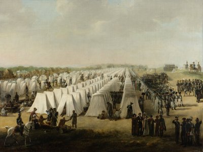 ライエンの陸軍キャンプ、1831-5 作： Dutch School