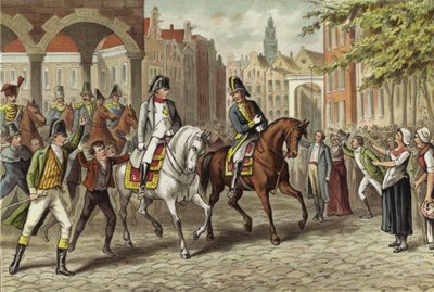 ナポレオン皇帝、1811年、オランダのユトレヒトに入る 作： Dutch School