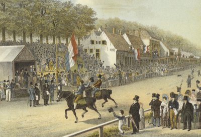 1830年7月24日、レーワールデン、ゴールデンホイップの駆け足のレース 作： Dutch School