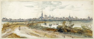 カルカルの眺め 17世紀後半 ペン・茶インク・水彩・紙 作： Dutch School