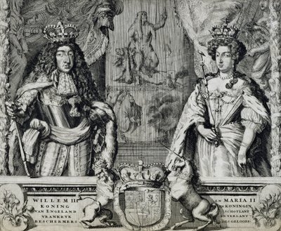 ウィリアム3世（1650-1702）とメアリー2世（1662-94）、1688-94年頃 作： Dutch School