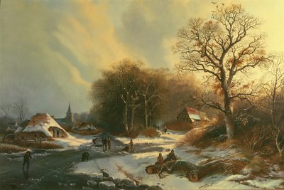 凍った川のフィギュア 作： Dutch School Dutch School