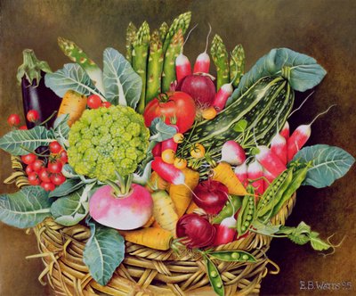 Summer Vegetables、1995（アクリル） 作： E.B. Watts