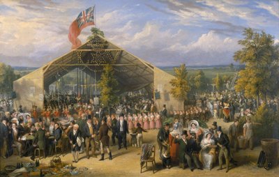 「認可された勝利者学校の年次祭」、1831年 作： EF Lambert