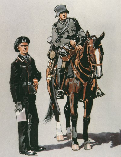 ドイツ陸軍の戦車士官と騎兵 作： E. (after) Dobrich