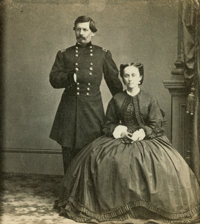 ジョージB.マクレラン少将とその妻、Anthony&39;s Stereoscopic Views、1861-65年発行 作： E. Anthony