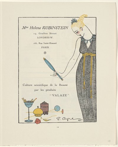 Gazette du Bon Ton、1914年 - No. 6、p。 IX: 広告 Helena Rubinstein (オブジェクトのタイトル) 作： E. Ayres