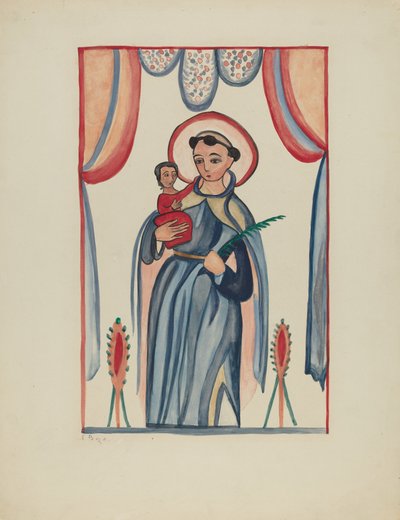 サンアントニオの祭壇画のパネル、c。 1936年。 作： E. Boyd