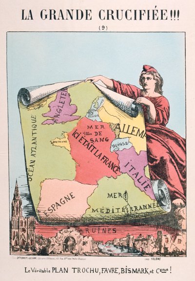 共和党のフランスの寓話、1871年。 作： E. Courtaux