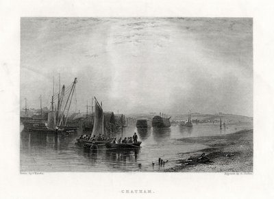 チャタム、ケント、1860 作： E. Finden