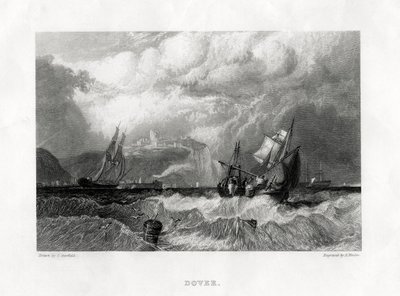 ドーバー、ケント、1860 作： E. Finden