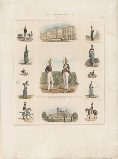 パブロフスキー近衛連隊、1840年 作： E. Gilbertson