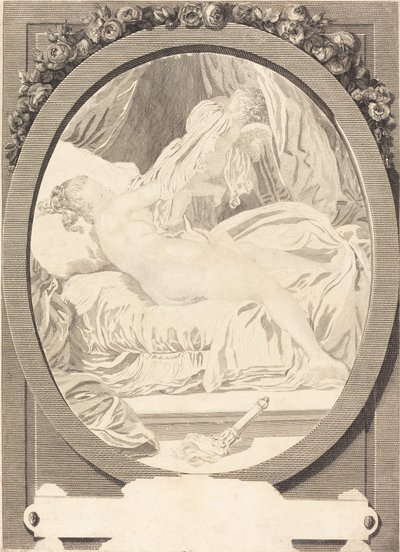 シャツを脱いだ 作： E. Guersant after Jean Honoré Fragonard