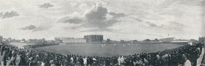 「ケニントン オーバルでのサリーとオーストラリア人のクリケット マーチ」、c1896 作： E Hawkins and Co