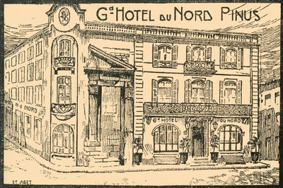 「ホテルのファサード - ホテルの正面」、1920 年代。 作： E Laget