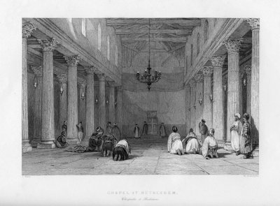 1841年、イスラエル、ベツレヘムの礼拝堂。 作： E. Redclyffe