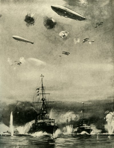 ブックス空襲、クックスハーフェン、クリスマスの日、1914年、c1920。 作： E. S. Hodgson