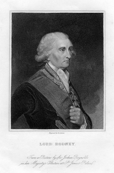 提督ジョージブリッジスロドニー1719-1792年、第1男爵ロドニー、19世紀。 作： E. Scriven