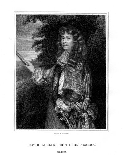 デイビッドレスリー、ニューアーク卿、スコットランド騎兵士官、1827年。 作： E. Scriven
