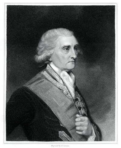 ジョージブリッジスロドニー、第1男爵ロドニー、イギリス海軍士官、1833年。 作： E. Scriven