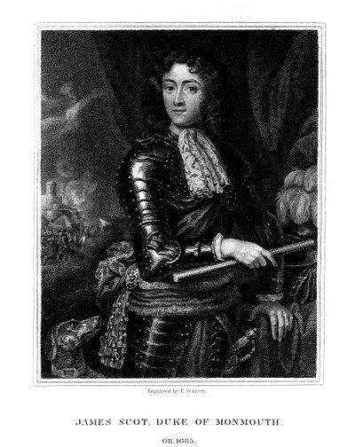 1826年にイングランドのジェームズ2世として認められたモンマスの最初の公爵、ジェームズスコット。 作： E. Scriven