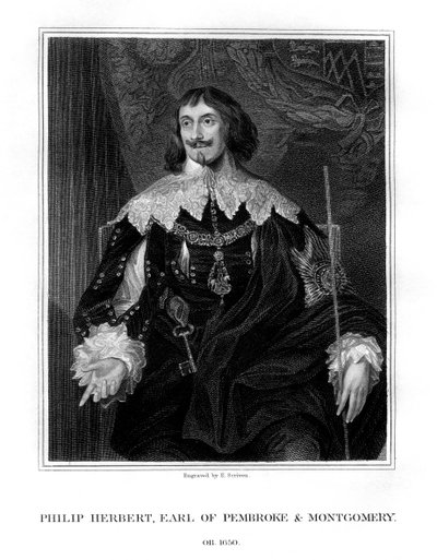 フィリップハーバート、第4ペンブローク伯爵、廷臣兼政治家、1828年。 作： E. Scriven